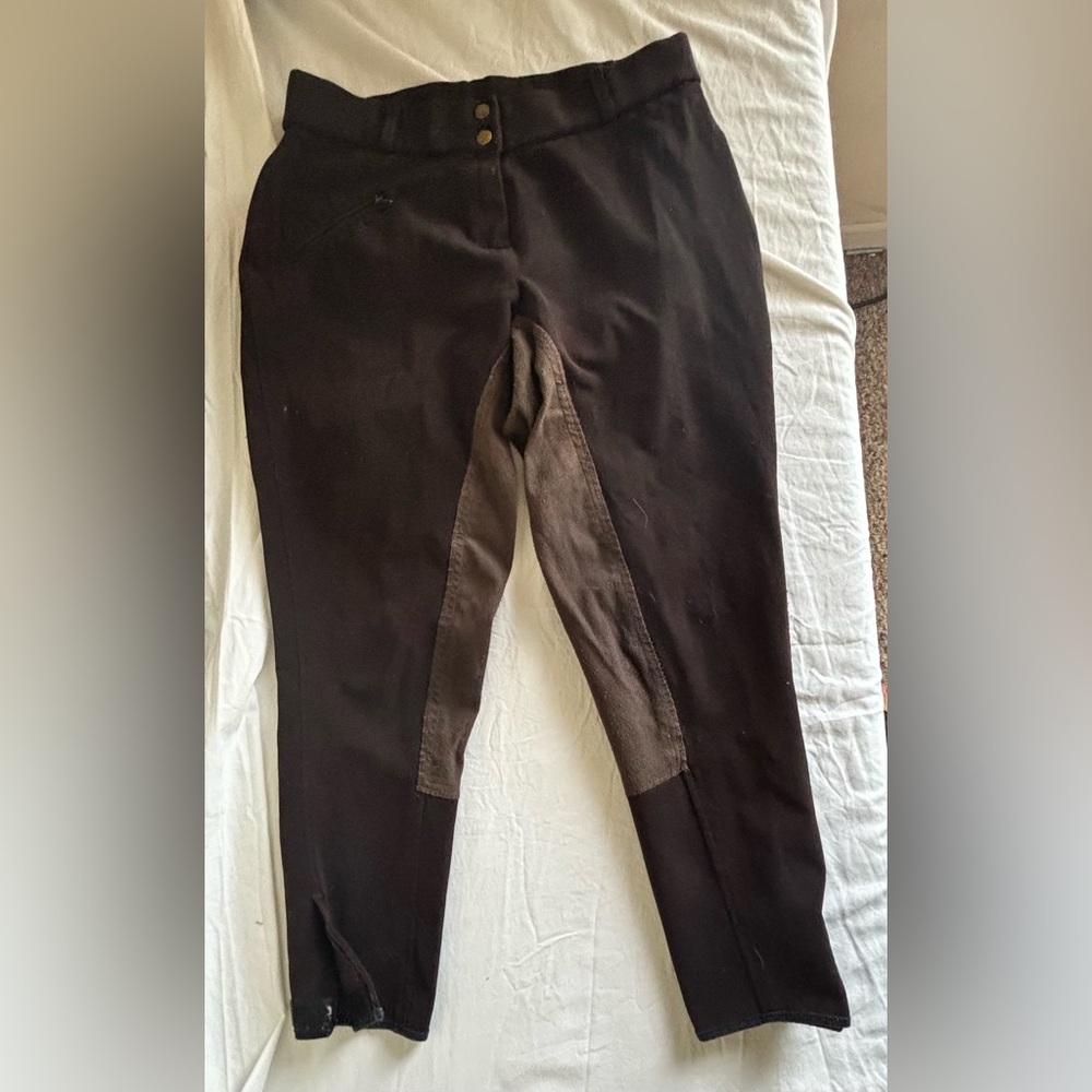 Black and Brown Riding Pants